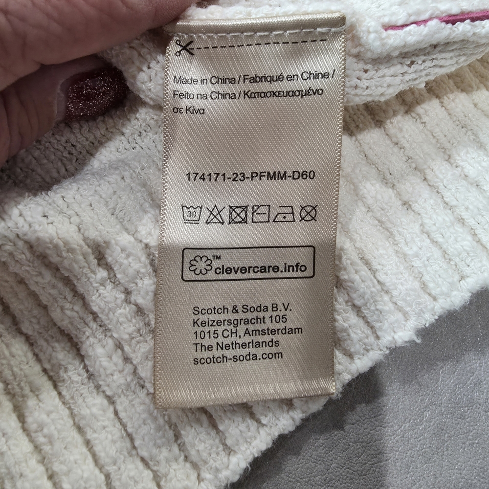 Scotch & Soda embroidered‎ artwork boucle crew neck sweater S - Picture 4 of 12